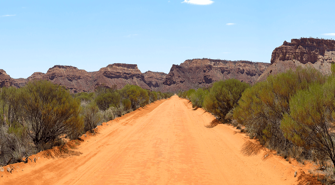 An Adobe image of the Gascoyne Road in Western Australia's Gascoyne region