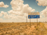 ADOBE Broken Hill road sign