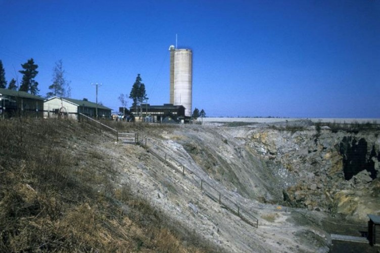 A photograph of the lead mine in the early 1970's